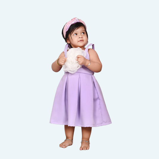Girls purple casual frock m250067