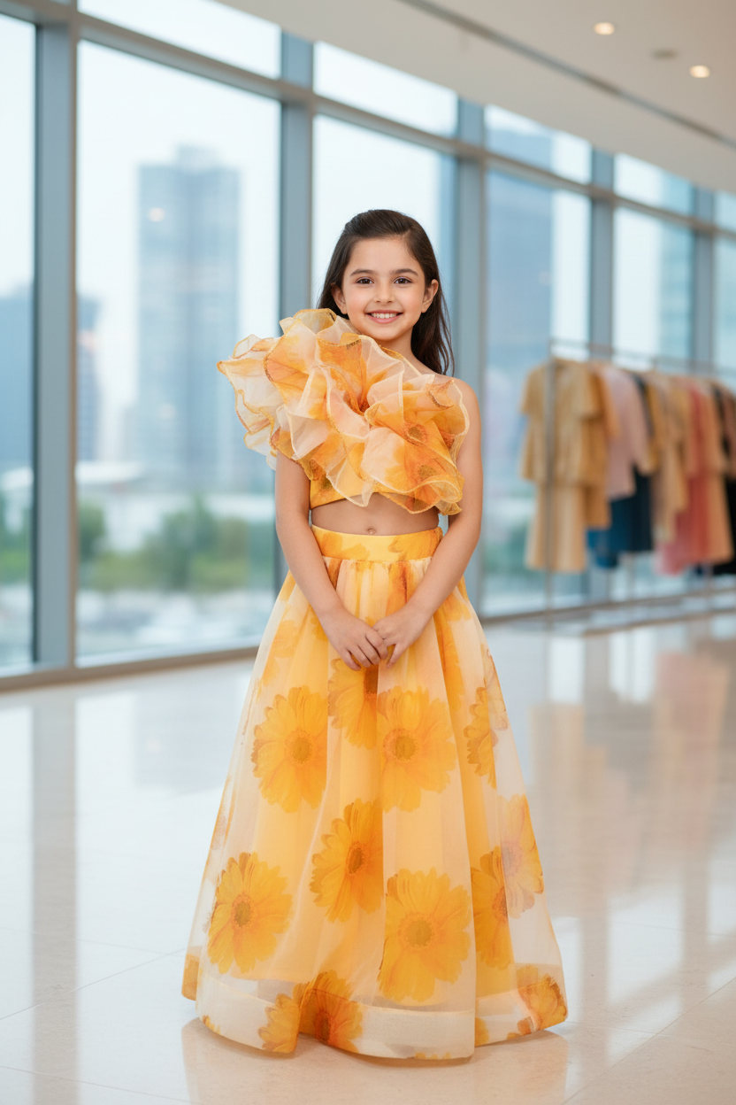 Yellow Designer lehenga choli set