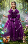 Girls Wine color Gown length premium dress m260002