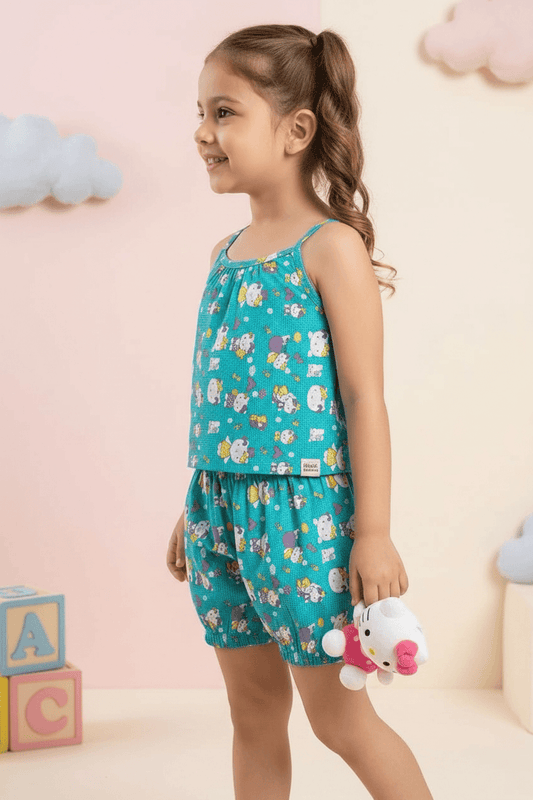 green cotton co ord set M260013