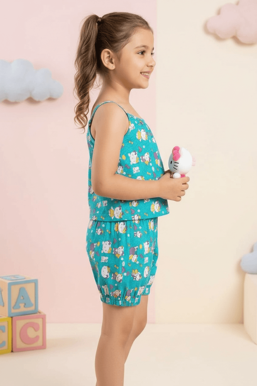 green cotton co ord set M260013