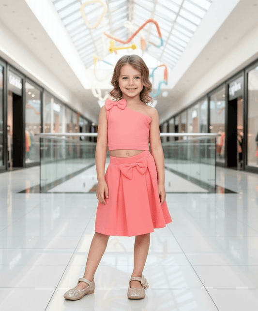 Girls knee length coord set