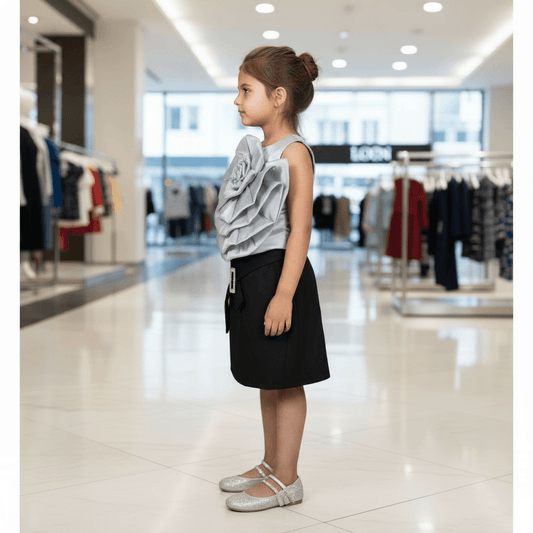 Girls premium skirt and top clothing set-M250018