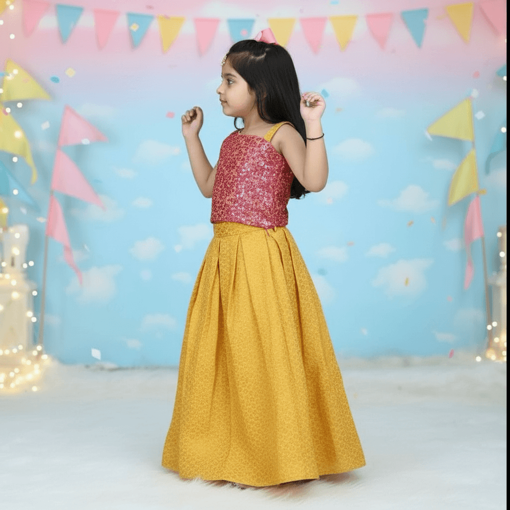 Girls Gold Party Dress