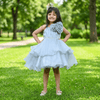 grey party frock for girls-M250007