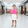 Magenta skirt and top for girls-M250020