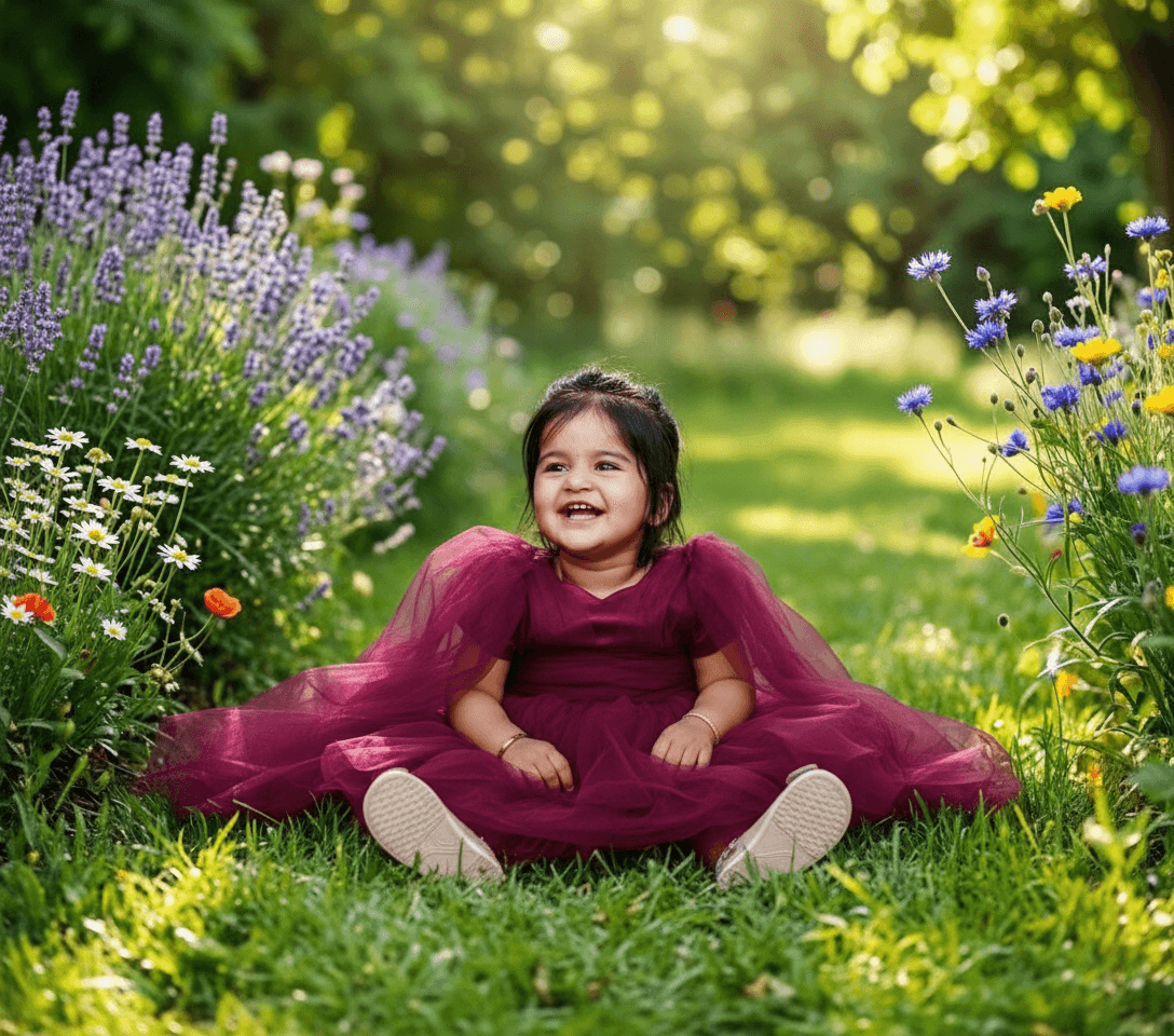wine party frock for girls-M250026
