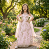 Girls pink lehanga M250314