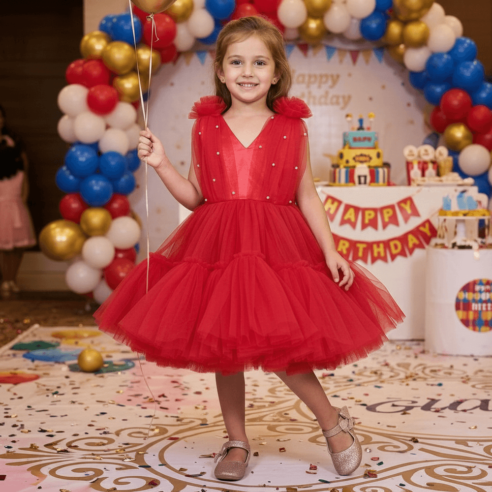 SALE Childrens Party Dresses magenta frock m250111