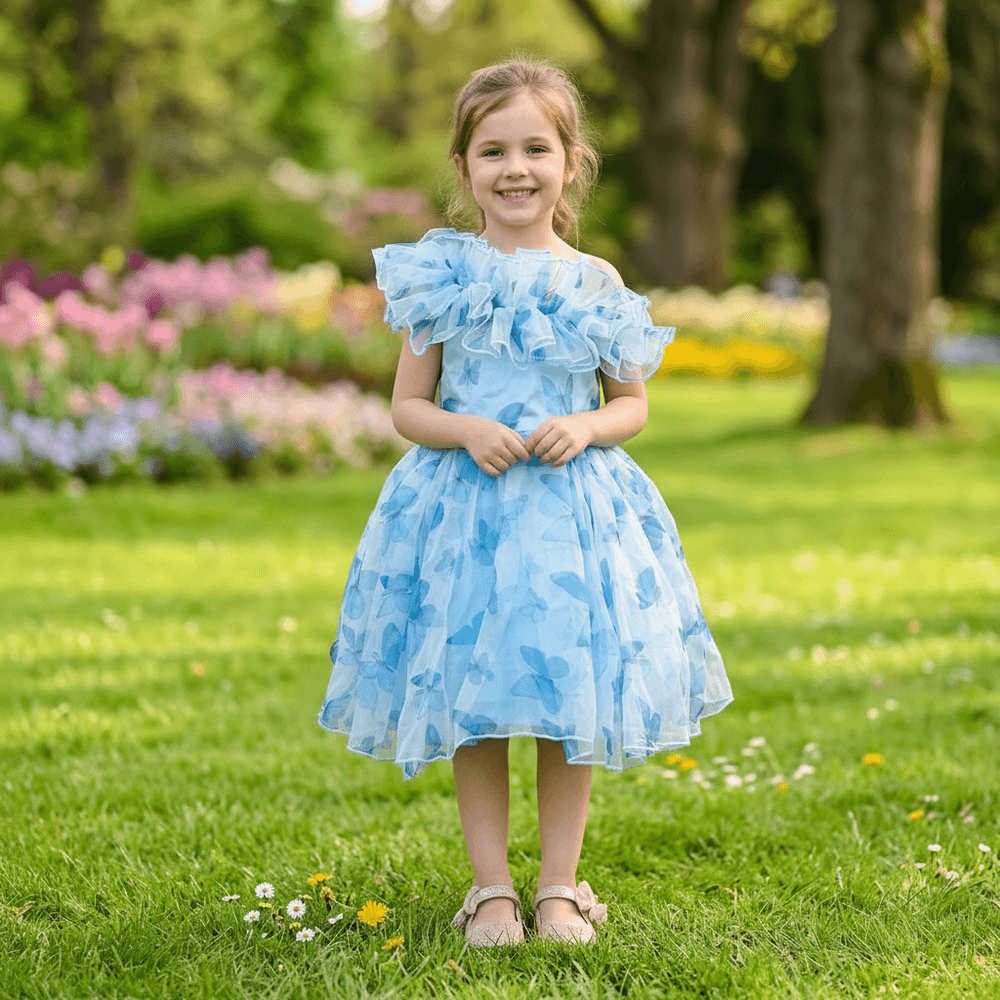 SALE Blueparty frock for girls-M250119