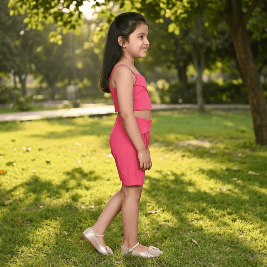 Magenta cord-set for girls-M250126