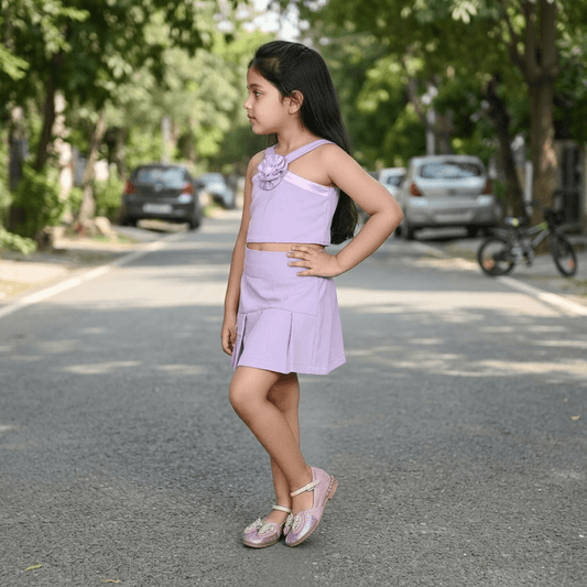 purple skirt & top for girls-M250128