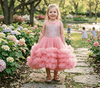 SALE Peach party frock for girls-M250024