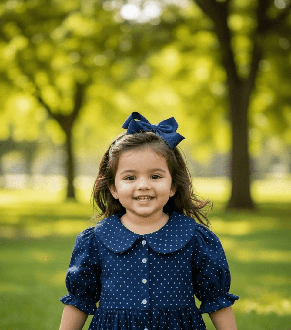 blue cotton frock M260034