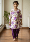 purple cotton frock M260038
