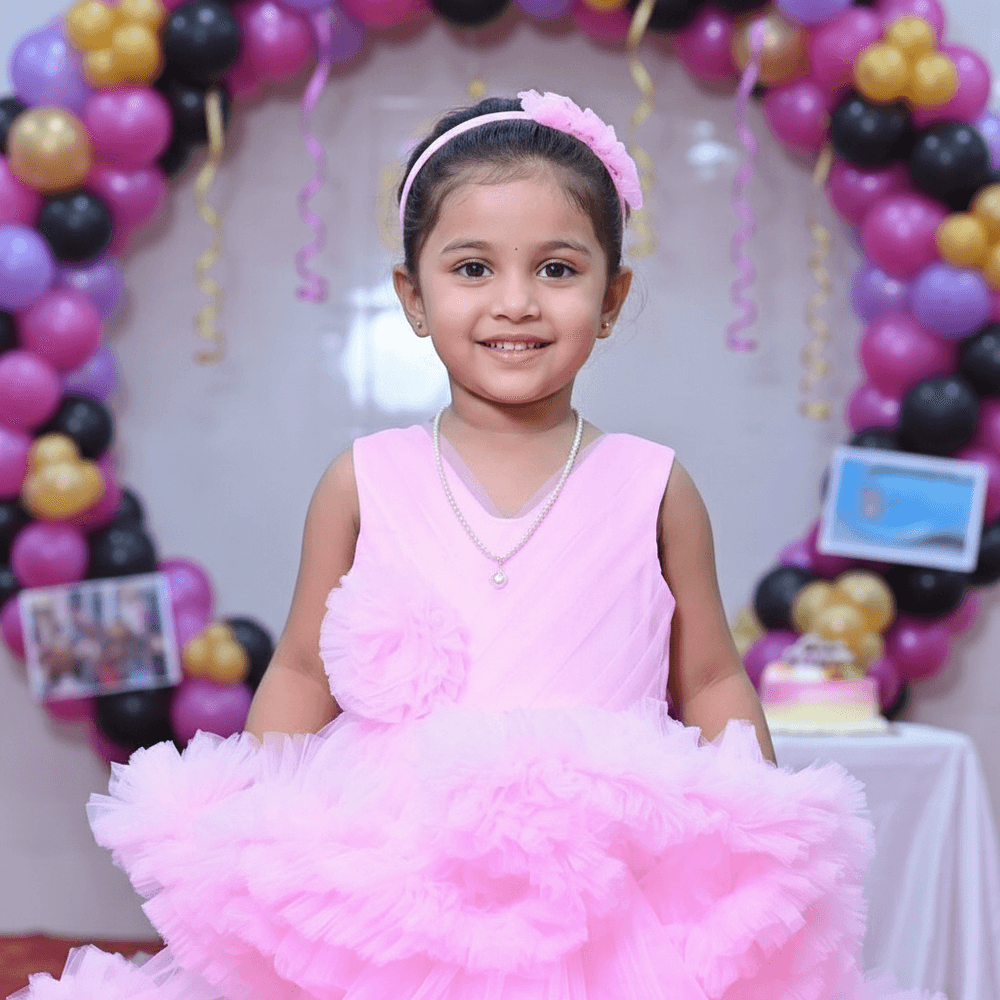 pink net frock M260042