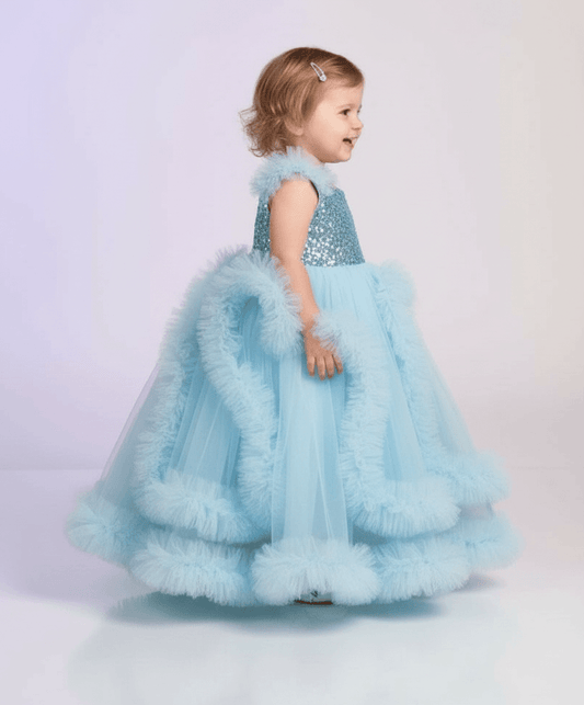 blue net frock M260052