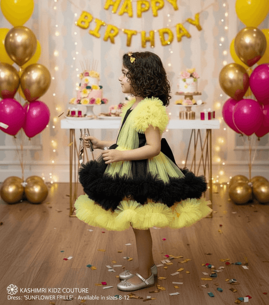 yellow net frock M260053
