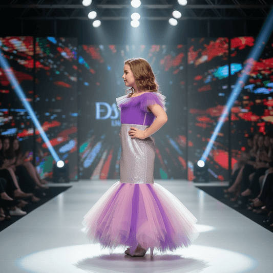 purple net frock M260060