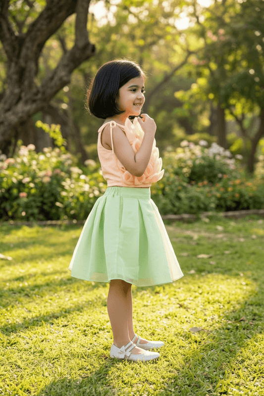 peach skirt-top M240023