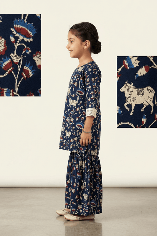 blue-ethnic -cotton- dress-M260083