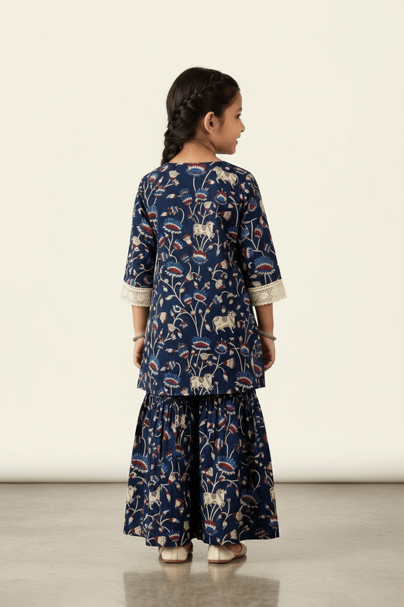 blue-ethnic -cotton- dress-M260083