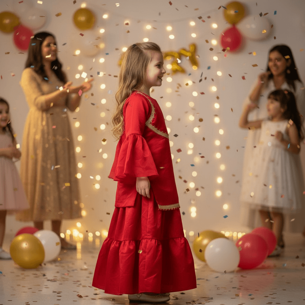 Magenta fandy party wear M260094