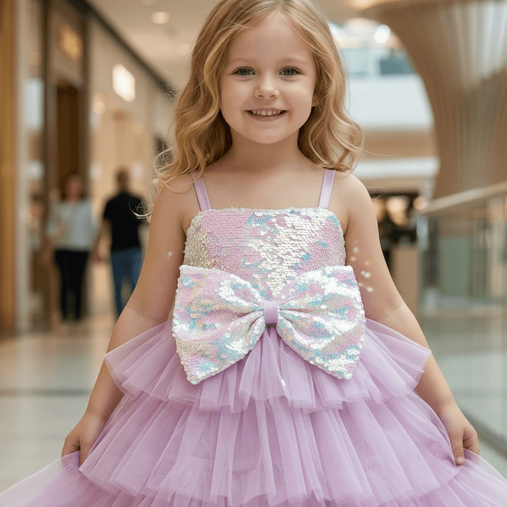 Girls purple Party frock M233901