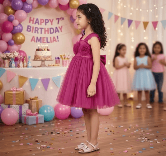Girls purple Party frock M260113