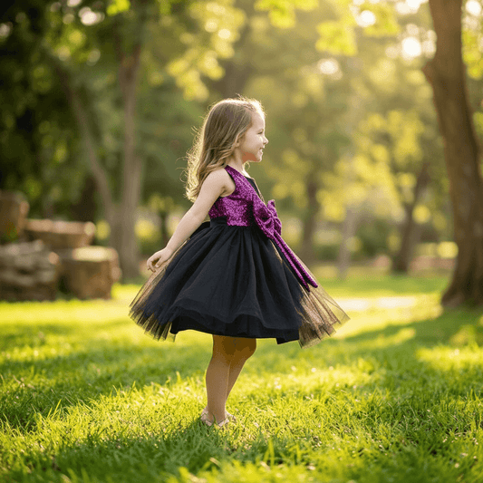 SALE Girls purple Party frock M233407