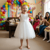 SALE Girls white Party frock M233414