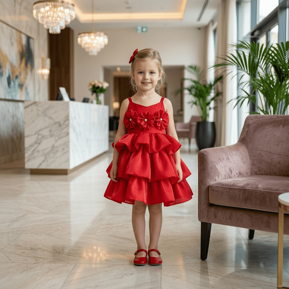 Red fandy party wear M260123