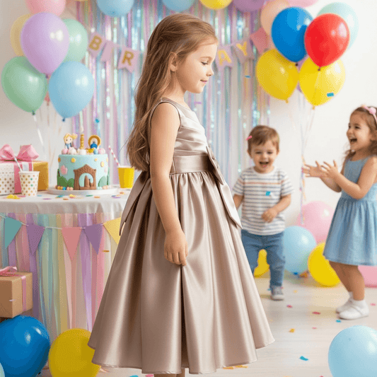 Girls copper Party dress M260134