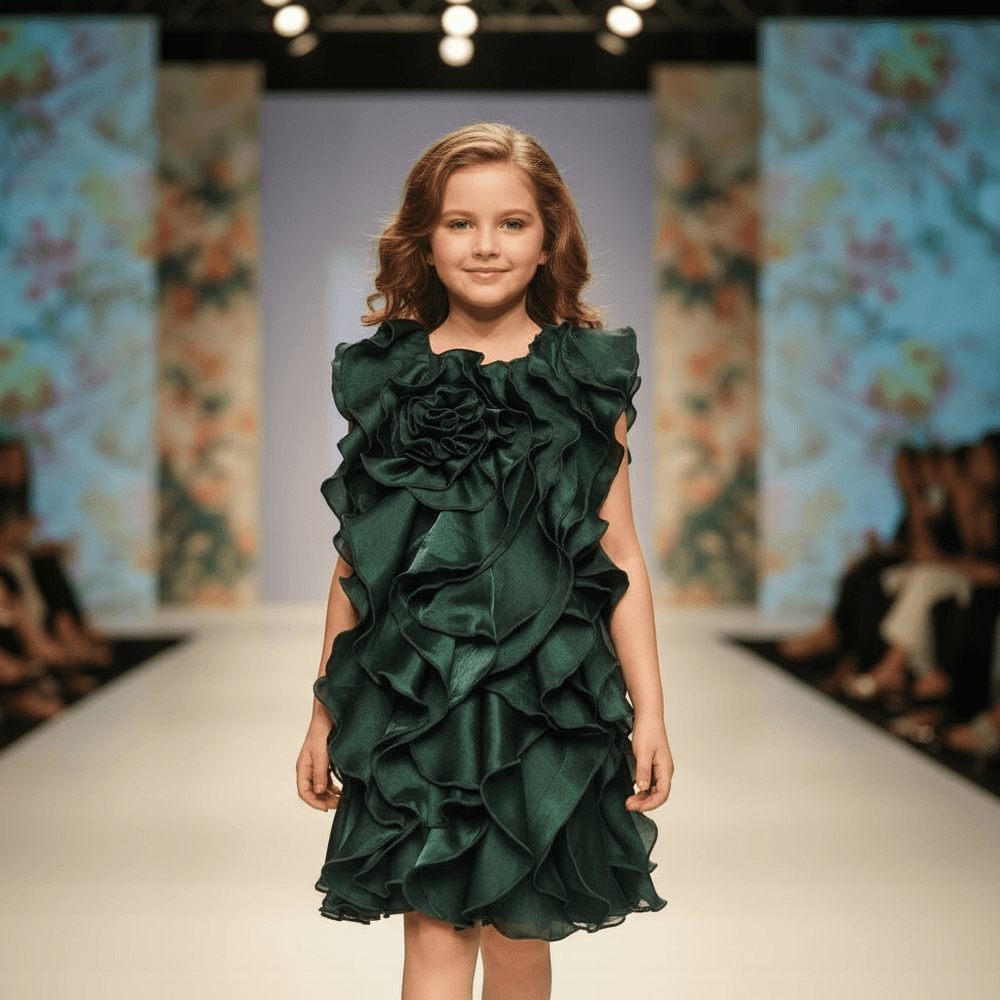 Girls green Party dress M260140