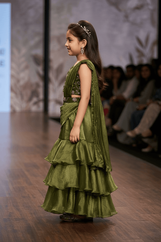 Green Designer lehenga choli set M260143