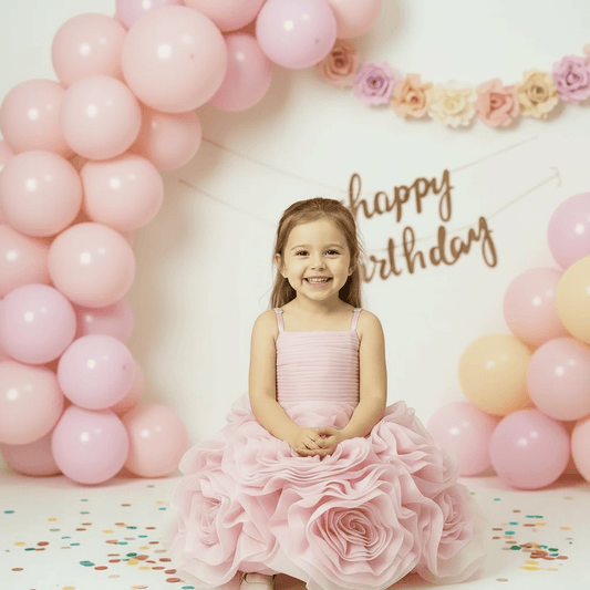 Pink net frock M260171