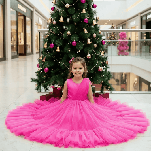 Magenta Net frock M260176