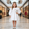 Girls white Party dress M260189