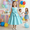 Girls sky blue Party dress M260190