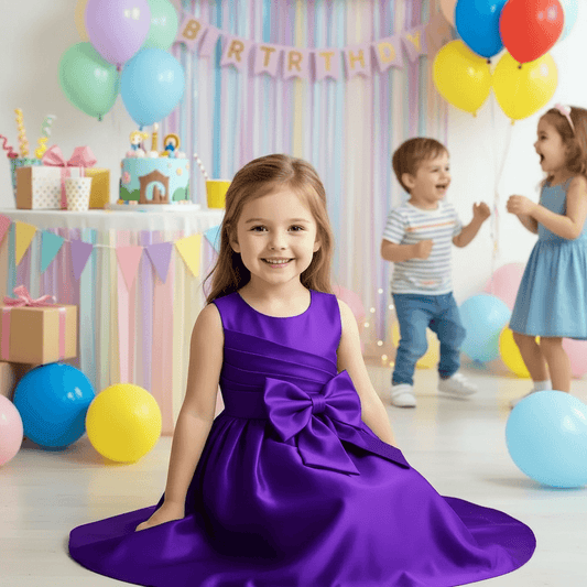 Girls purple Party dress M260199