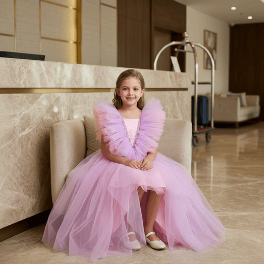 lavender party gown for girls-M260211
