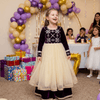 Purple party frock for girls-M260221
