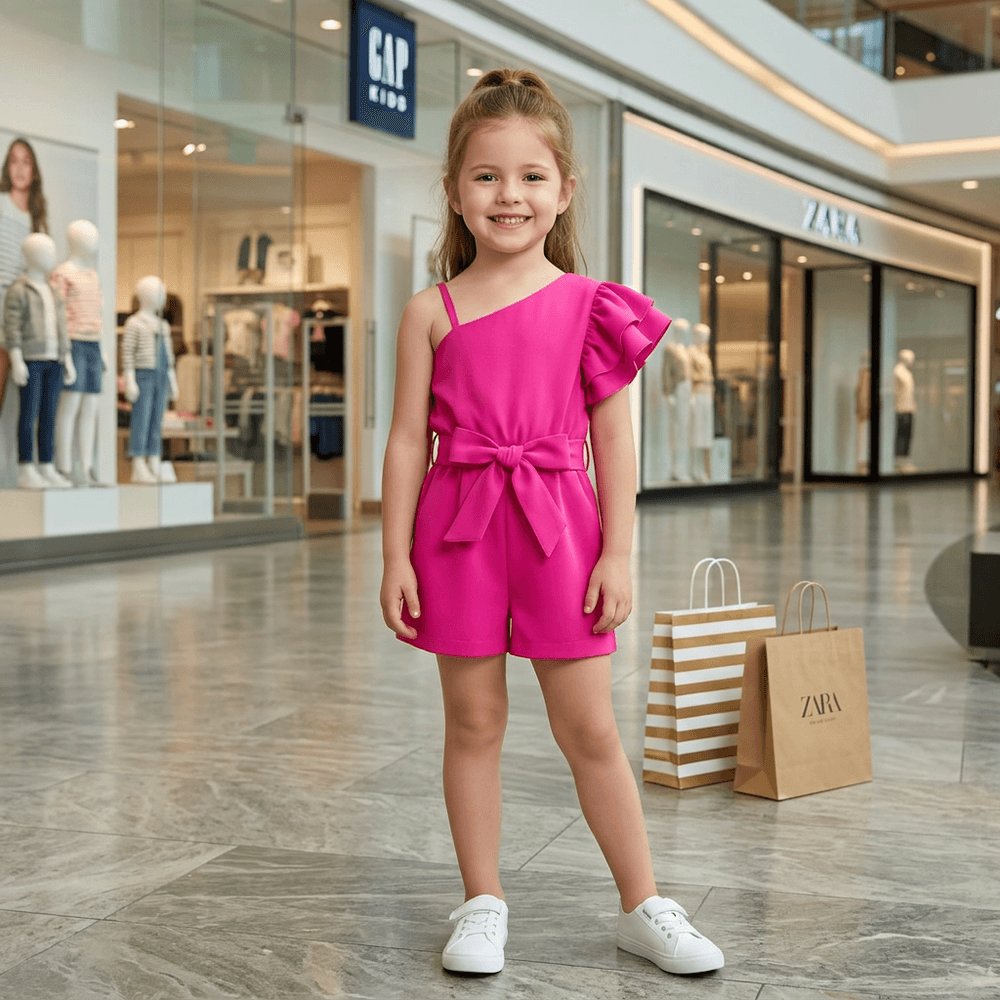 Pink casual dress for girls-M260223