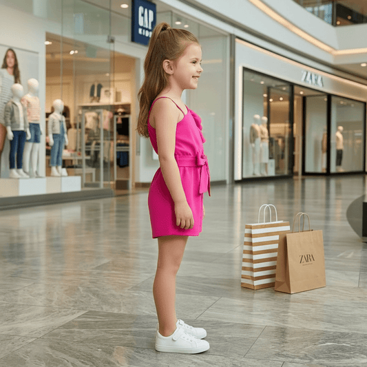 Pink casual dress for girls-M260223