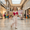White top pant for girls-M260233