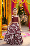 SALE Maroon Beautiful Lehenga for girls-M240094