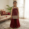 Maroon Palazzo Set for Girls M260265
