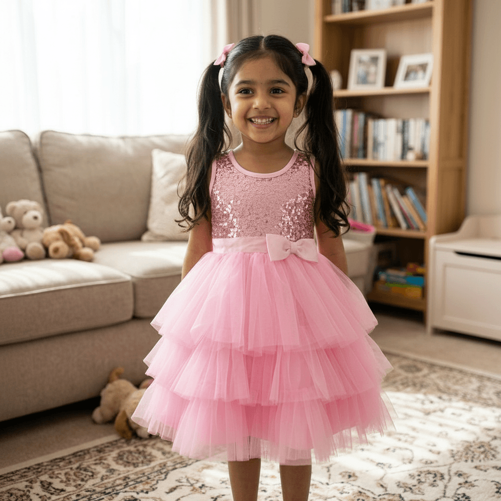 Pink Party Frock for Girls M260275