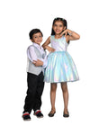 Sibling set in blue and black