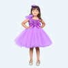 Girls Purple one shoulder Party Dress